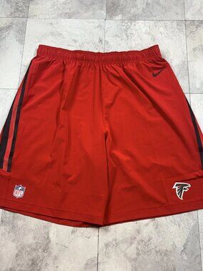 Nike Atlanta Falcons Football Shorts Men's 2XL Red Black NFL On Field Y2K